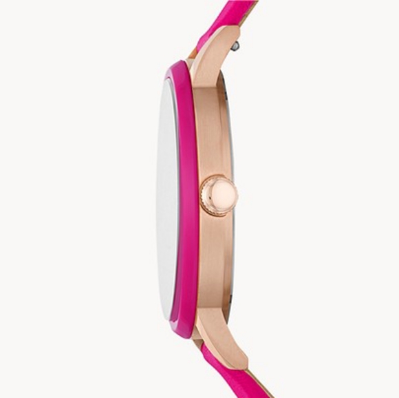 🌼 NWT Fossil hot pink leather watch - Picture 3 of 6